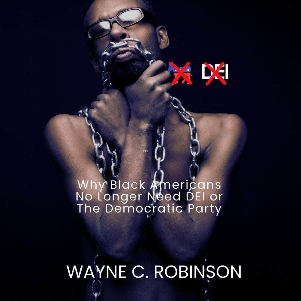 black man in chains, why blacks no longer need dei or the democratic party book