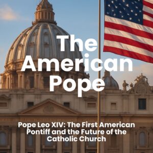 vatican with american flag, american pope book