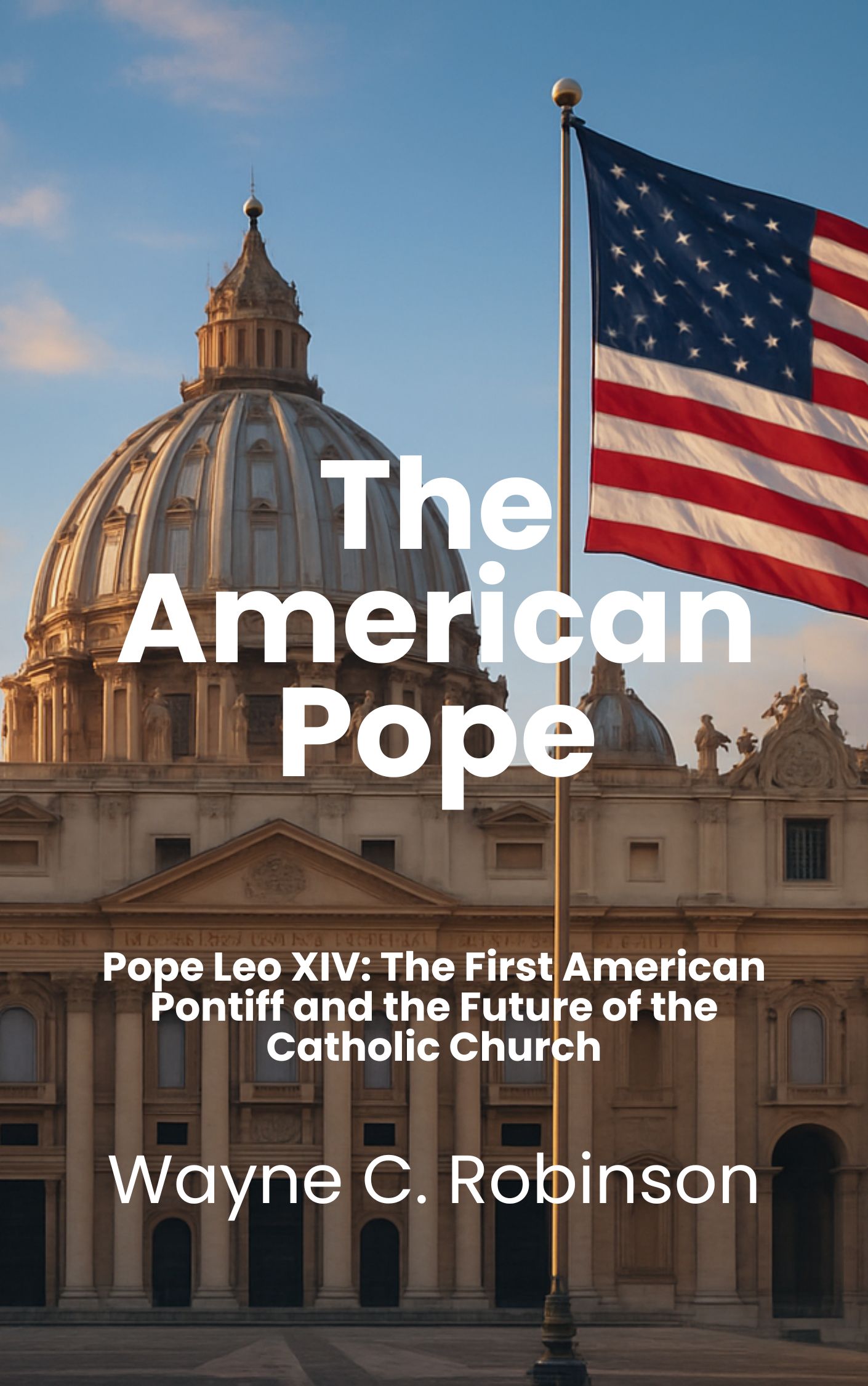 vatican with american flag, american pope book