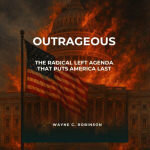 U.S. flag, U.S. capitol burning how radical left agenda puts america last